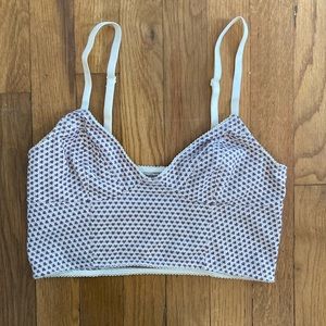COPY - FREE PEOPLE | Longline Heartprint Pullon Bralette with Adjustable Straps